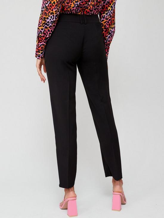 stillFront image of v-by-very-button-tab-tapered-trouser-black