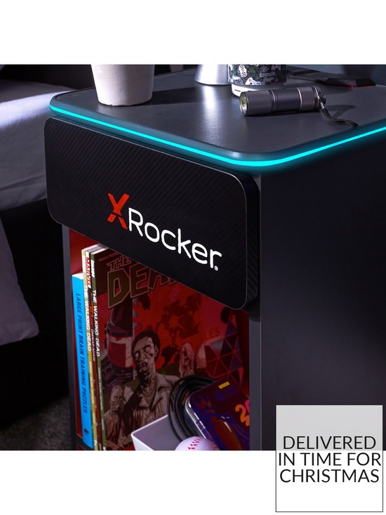 stillFront image of x-rocker-carbon-tek-side-table-with-neonbsplednbsplighting-and-wireless-phone-charging