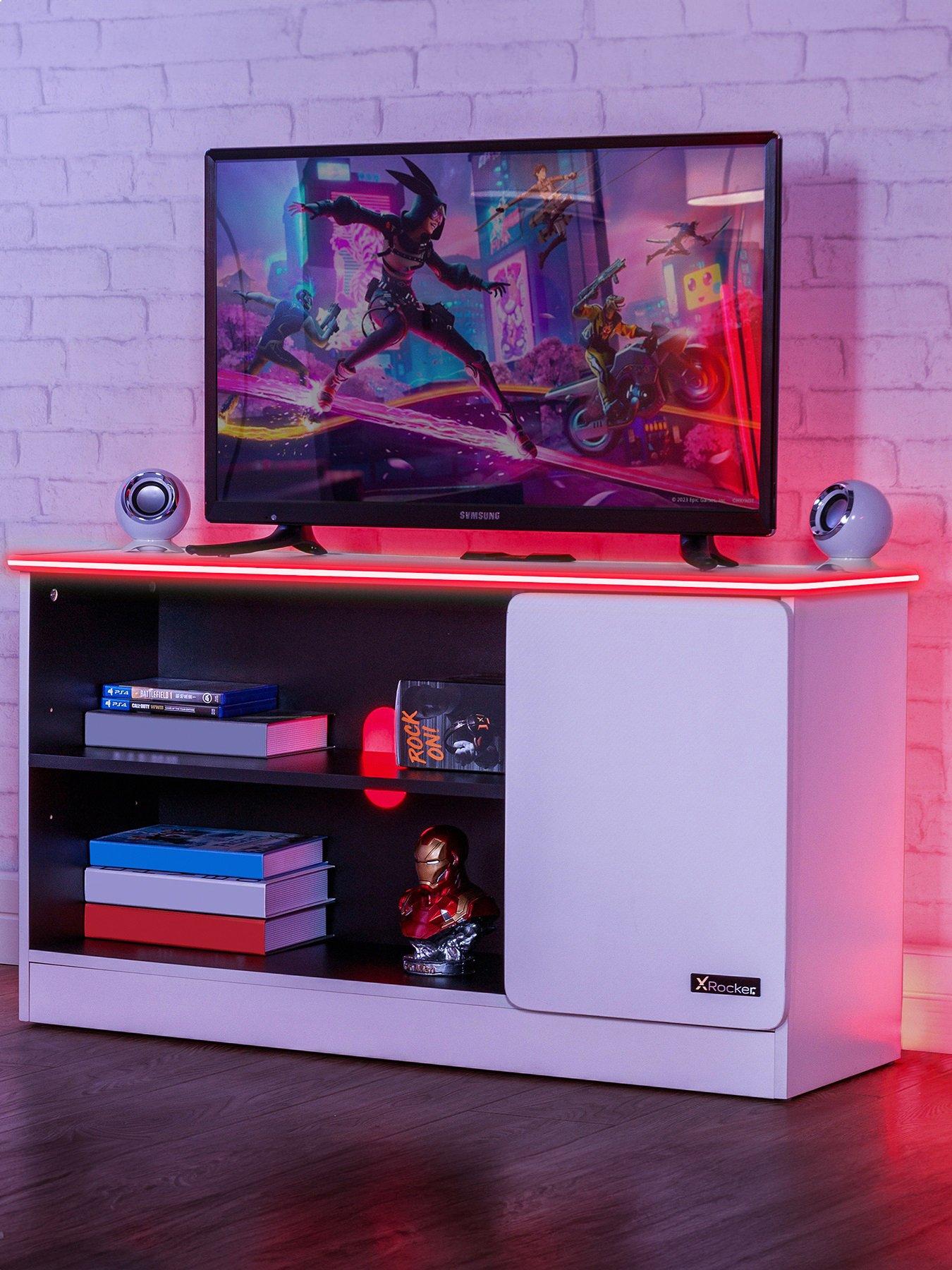 X Rocker Carbon-tek TV Media Unit with Neo Fibre LED Lights