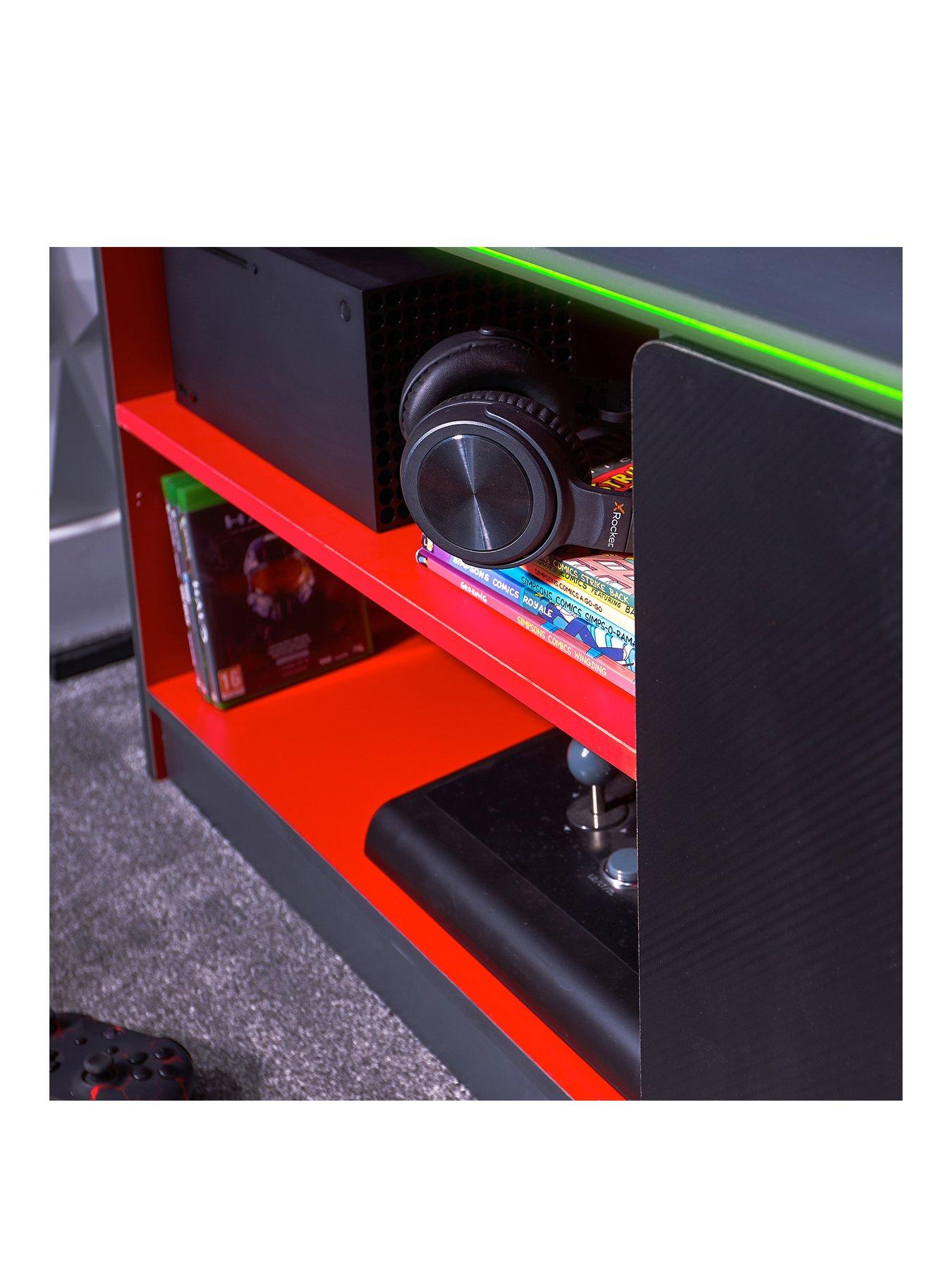 X Rocker Carbontek TV Media Unit with Neo Fibre LED Lights