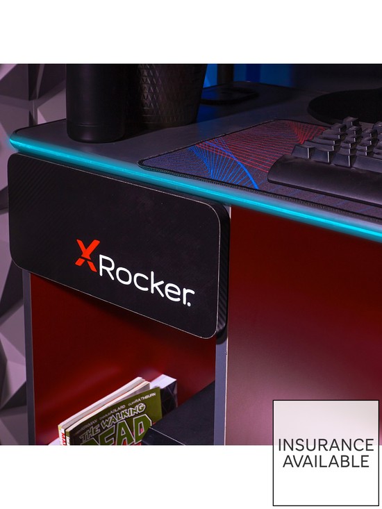 stillFront image of x-rocker-carbon-tek-gaming-desk-with-wireless-charging-and-neo-fibre-led-lighting