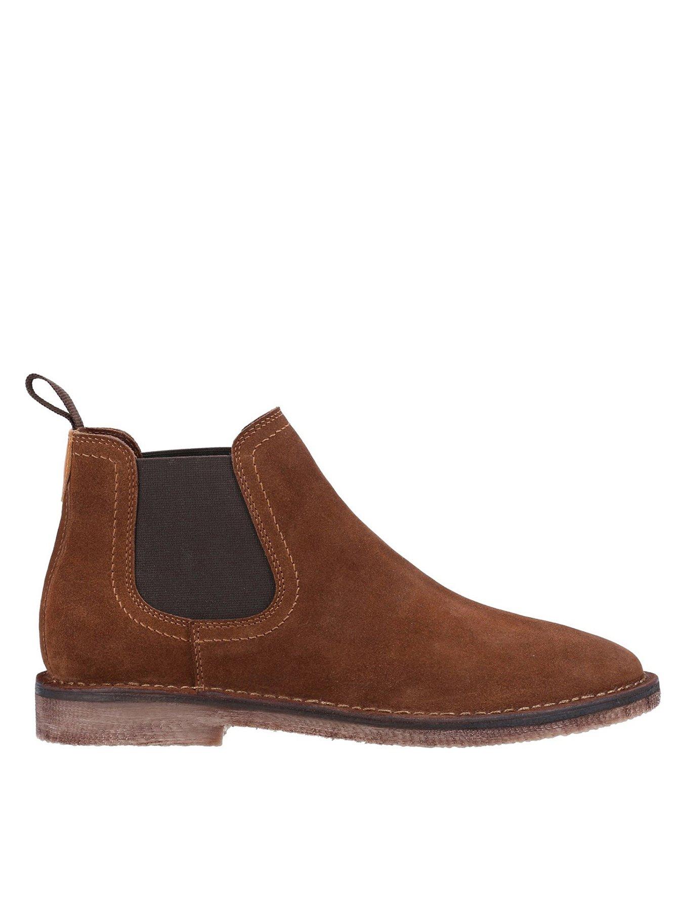 Image 1 of 4 of Hush Puppies Shaun Suede Chelsea Boots - Light Brown