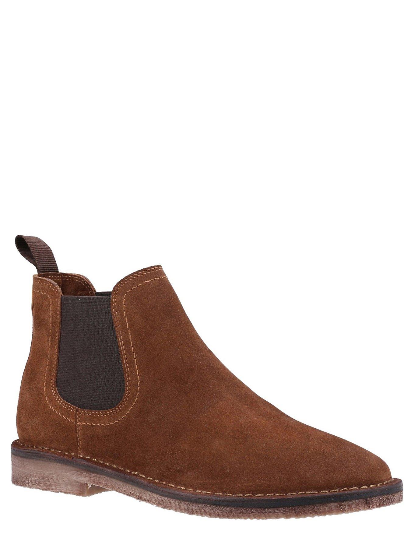 Image 3 of 4 of Hush Puppies Shaun Suede Chelsea Boots - Light Brown
