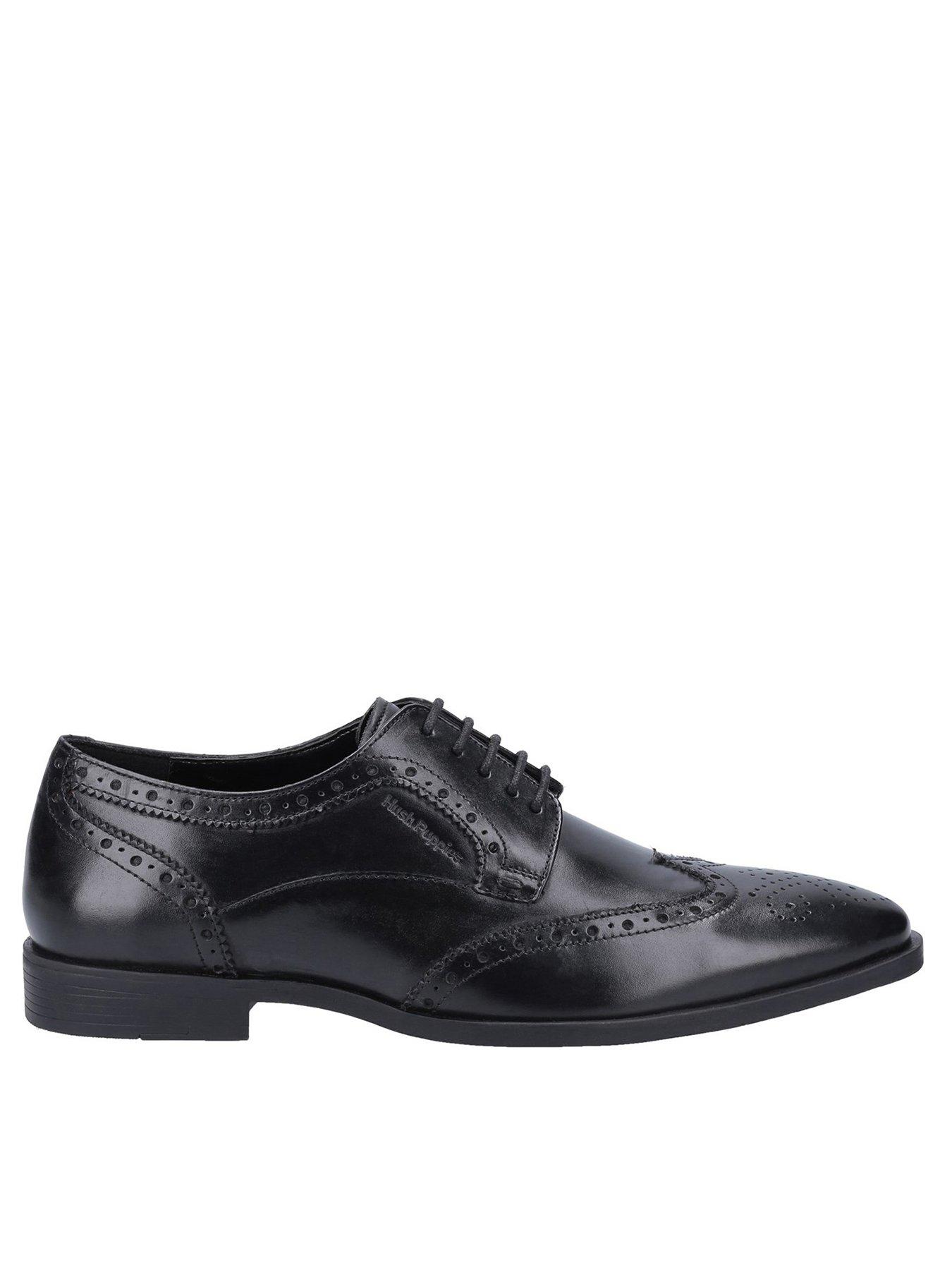 Image 1 of 4 of Hush Puppies Elliot Brogue Shoes - Black