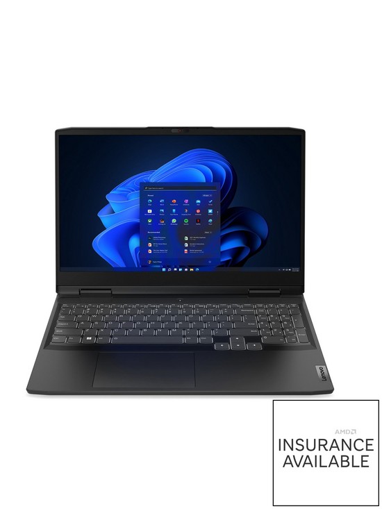 front image of lenovo-ideapad-gaming-3-laptop-156in-fhdnbspintel-core-i5-geforce-gtx-1650nbsp8gb-ram-256gb-ssdnbsp--black