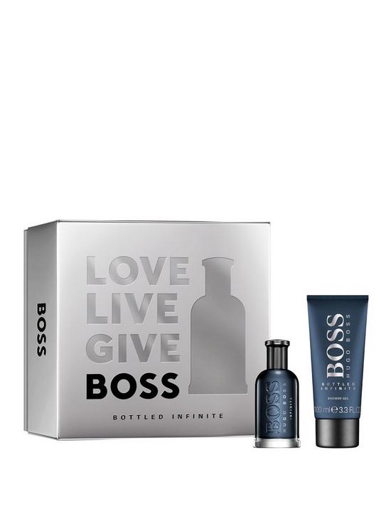 front image of boss-bottled-infinite-50ml-edp-mens-christmas-gift-set