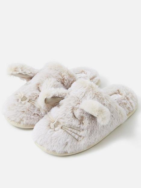 accessorize-ladiesnbspsnow-bunny-mule-slippers-white