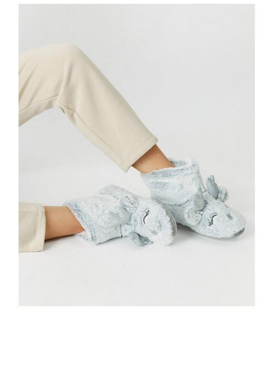stillFront image of accessorize-sparkle-reindeer-slipper-boots