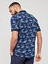  image of very-man-family-printed-palm-pique-polo-shirt-navy