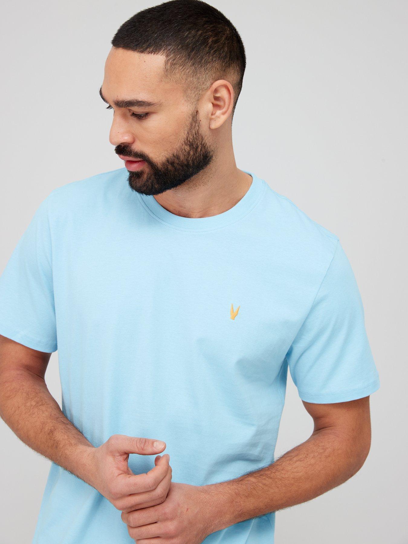  image of very-man-t-shirt-and-check-shorts-pj-set-blue