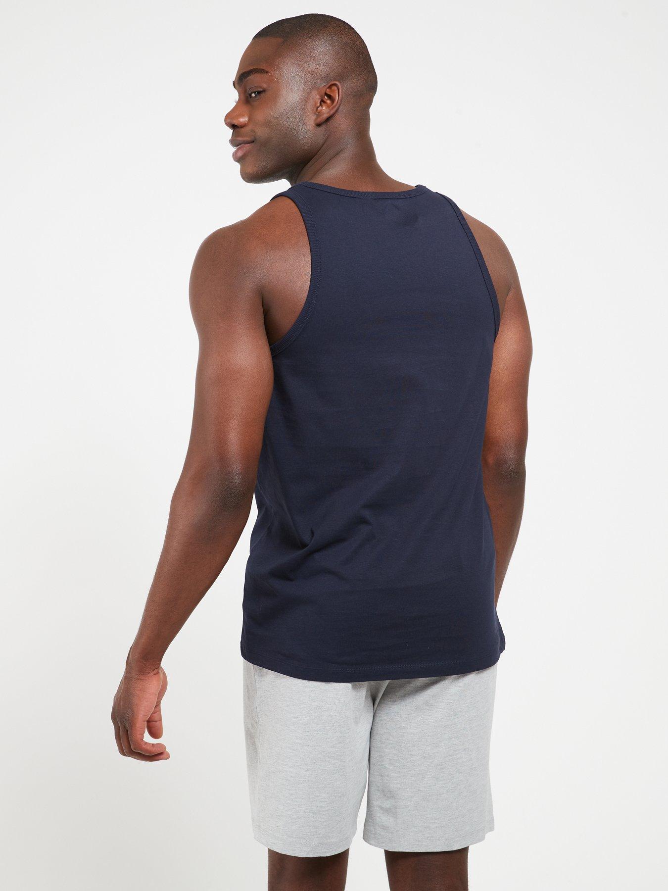  image of everyday-vest-and-short-pyjamanbspset-navygrey