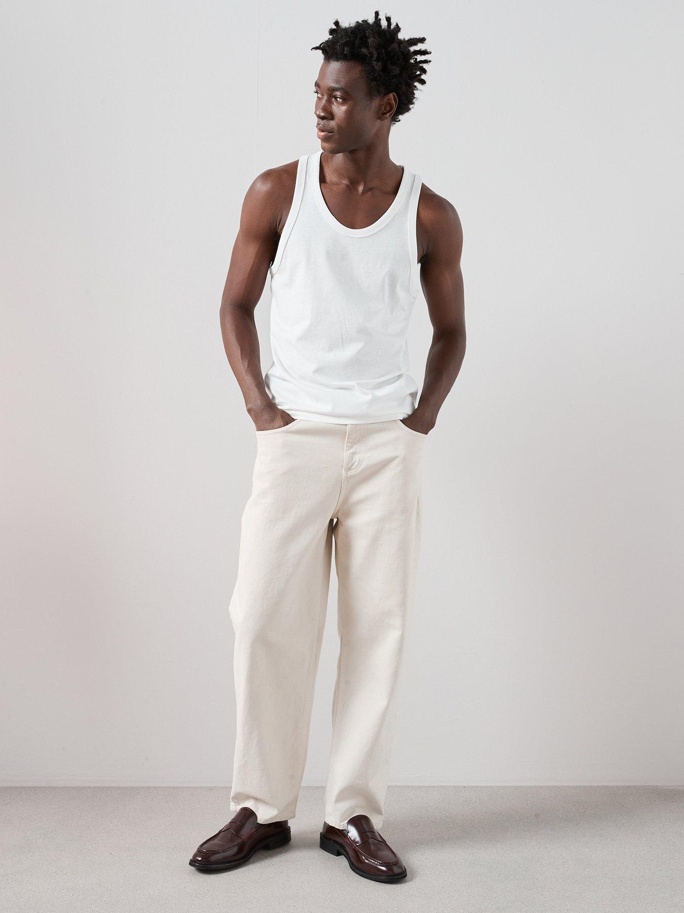 Image 4 of 7 of The Very Collection Jersey Vest&nbsp;- White