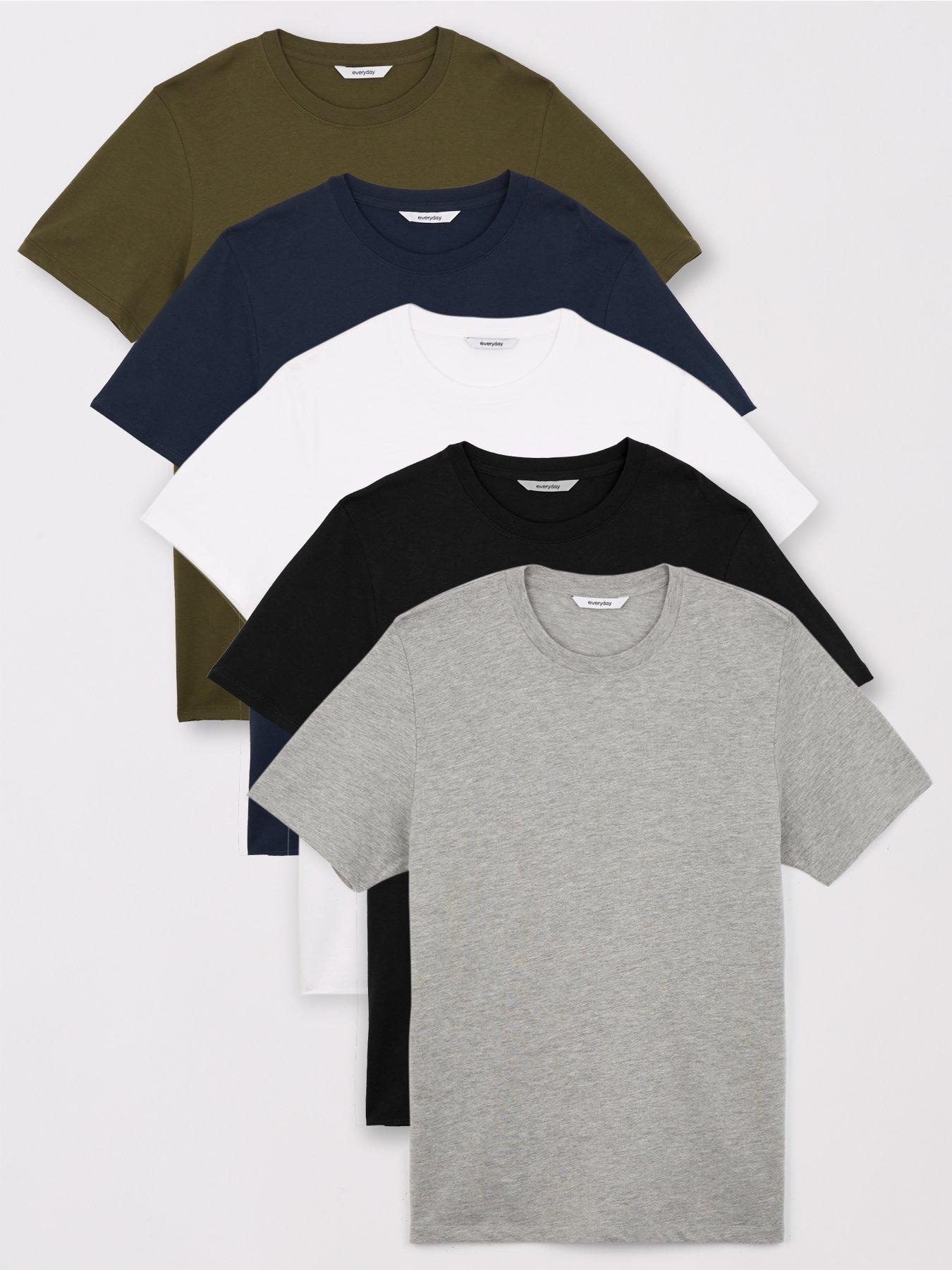 The Very Collection 5 Pack Crew T-Shirts - Multi