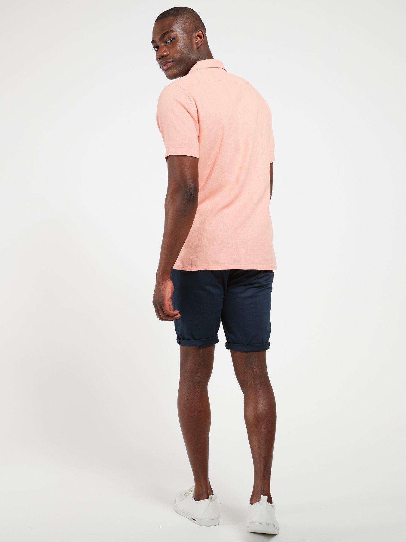 Everyday Linen Shirt - Coral | littlewoods.com