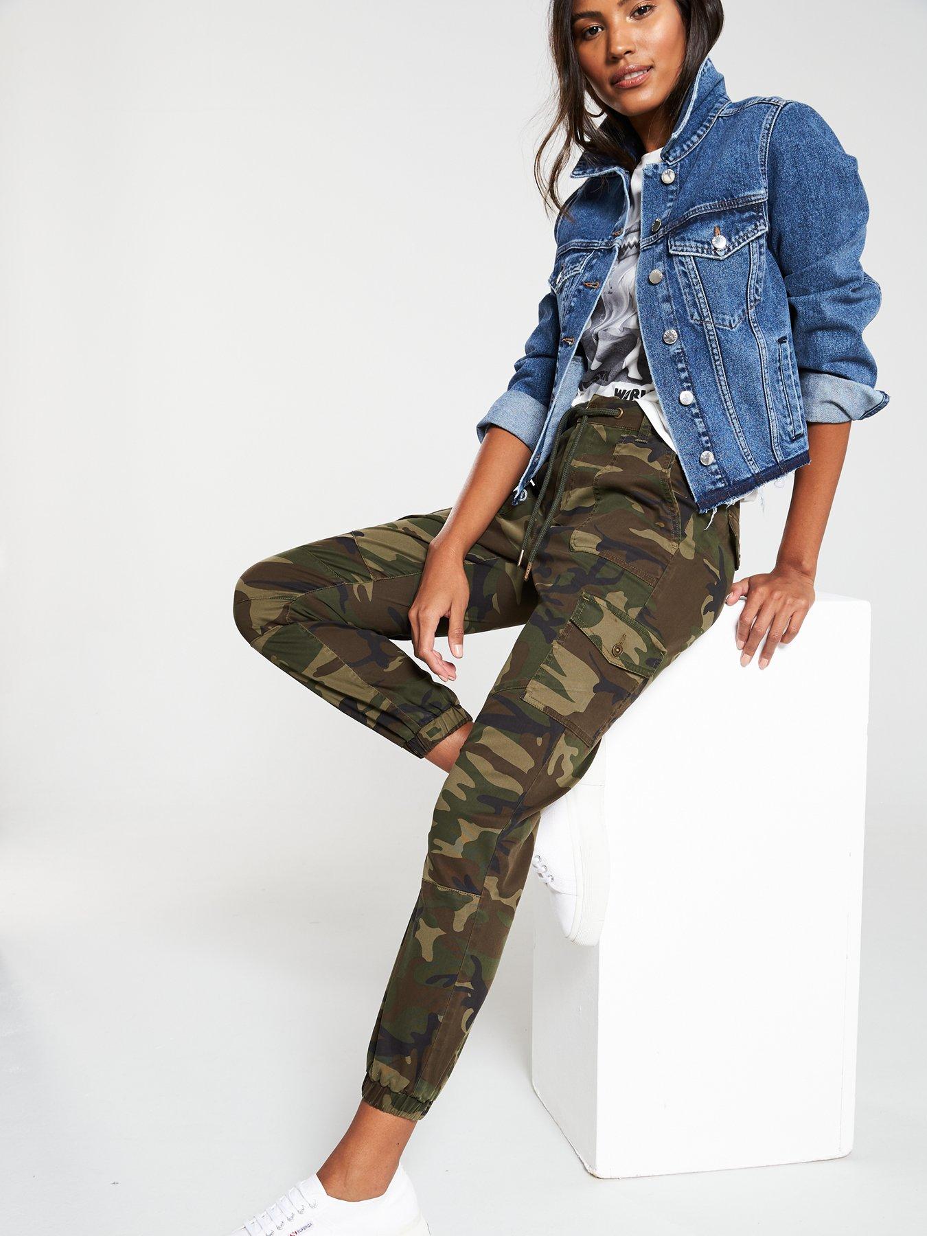  image of v-by-very-new-camouflage-print-cargo-jogger-trouser