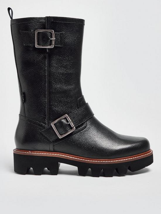 front image of pod-alma-calf-boots-black