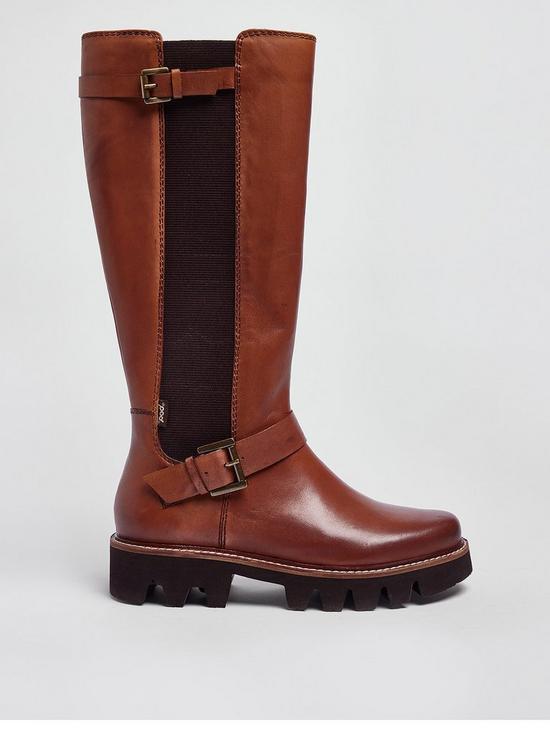 front image of pod-aleena-knee-boots-brown