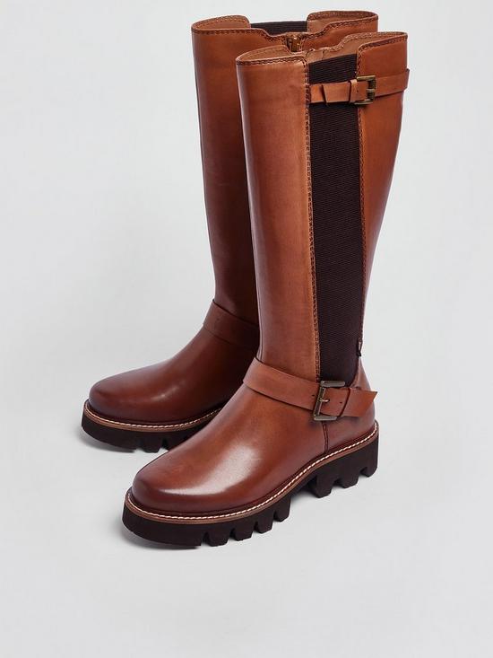 stillFront image of pod-aleena-knee-boots-brown