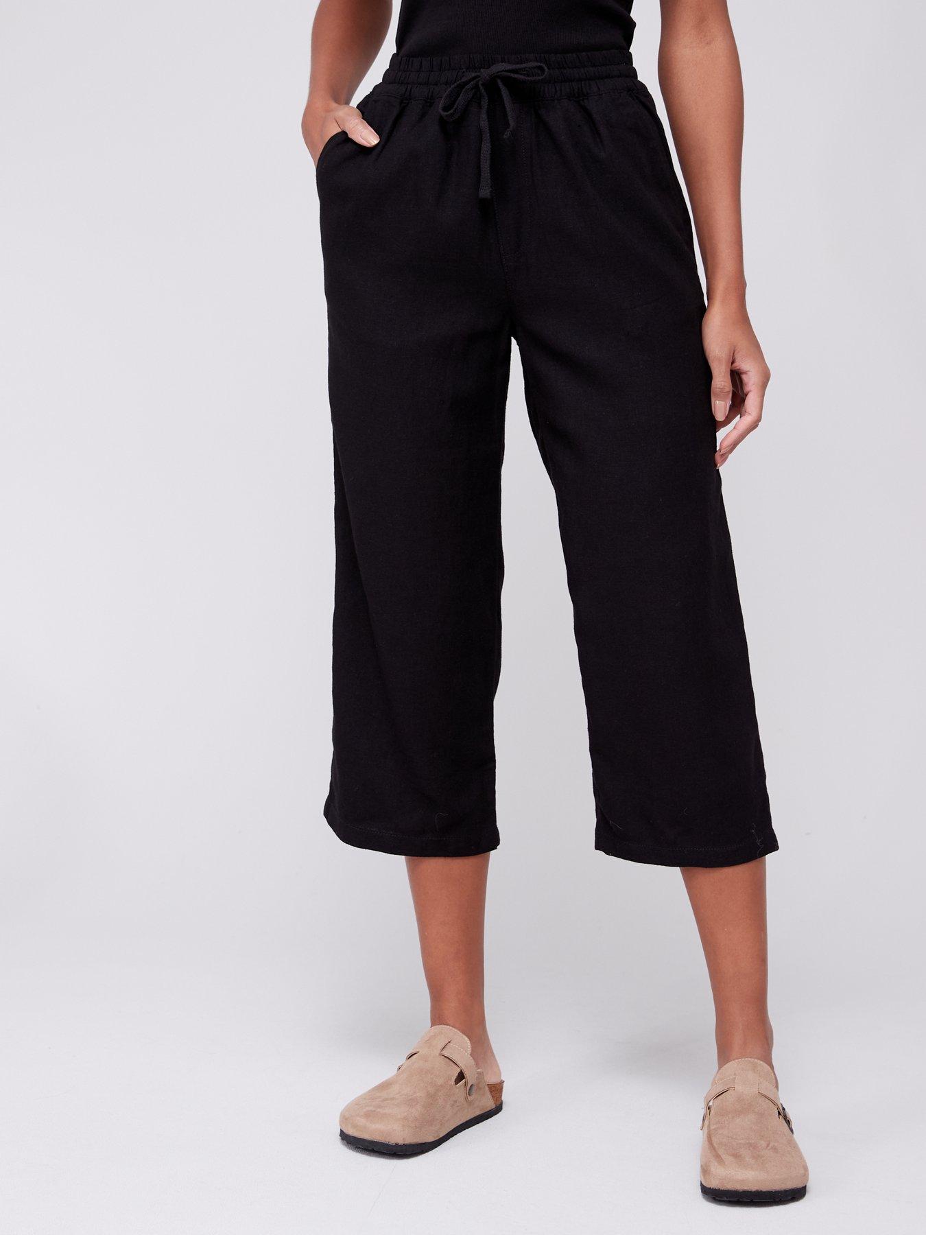 Everyday Linen Mix Crop Trouser littlewoods