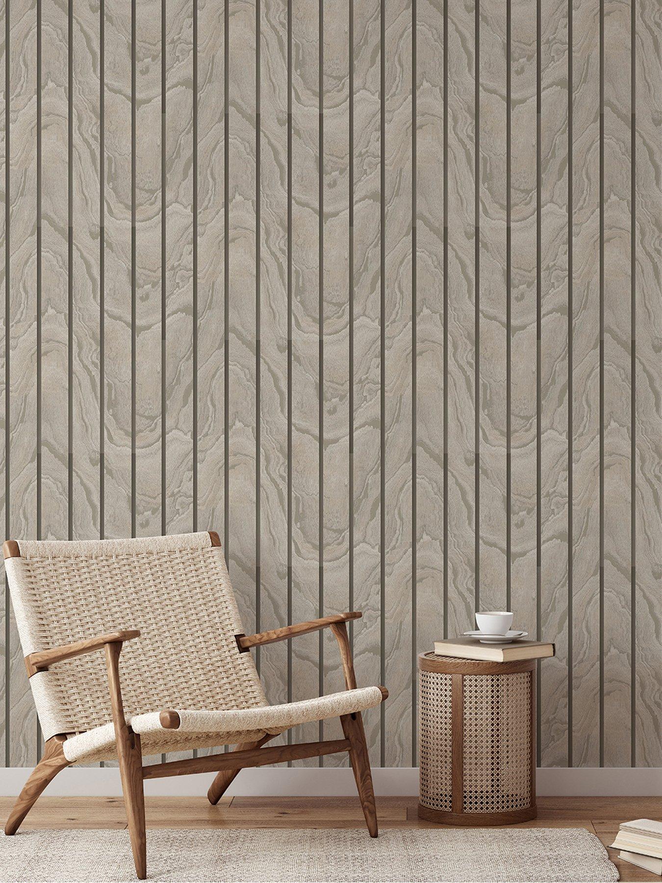undefined Woodgrain Panel Wallpaper