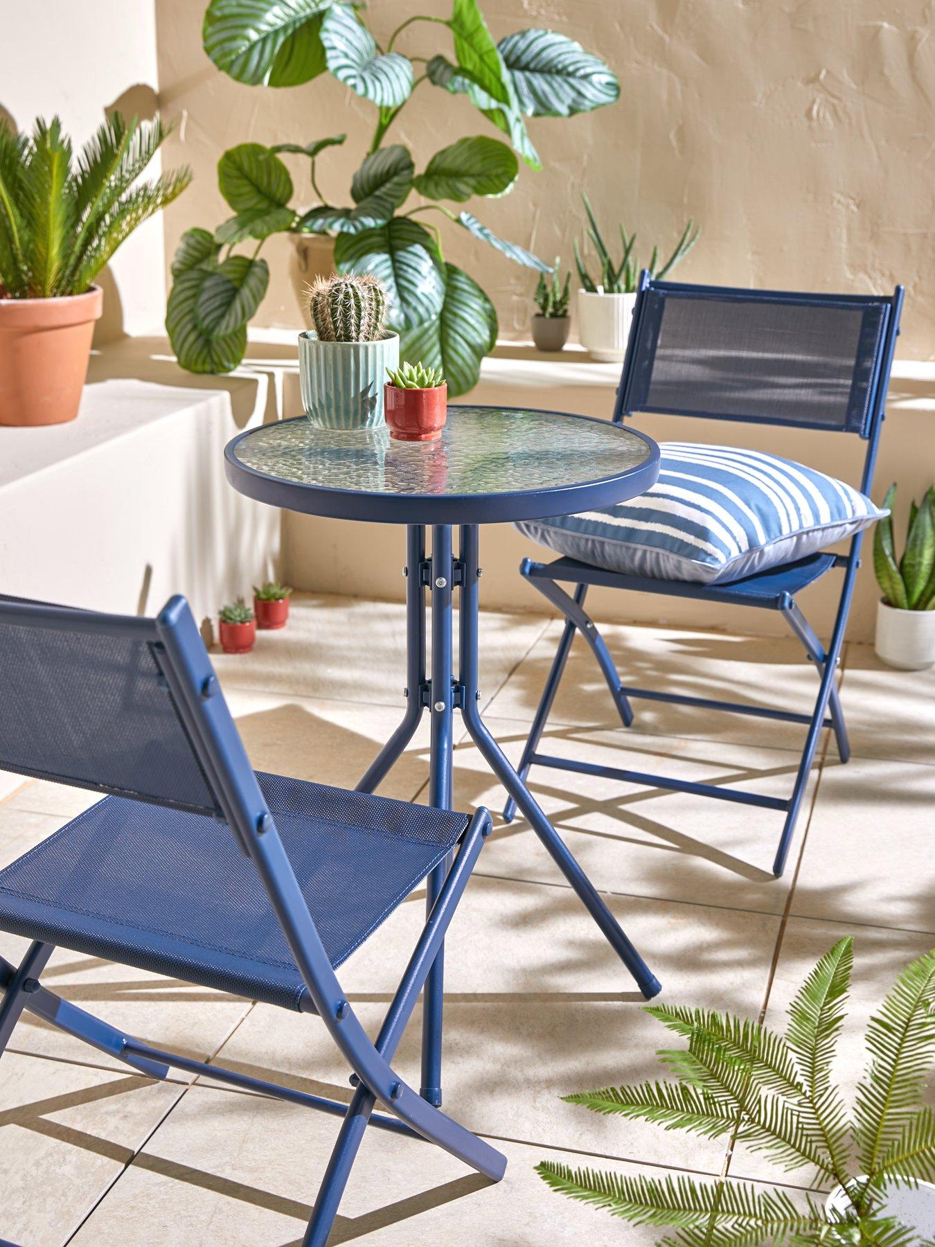 Bistro Table Blue Garden Table And Chairs Bistro Set Two Seater