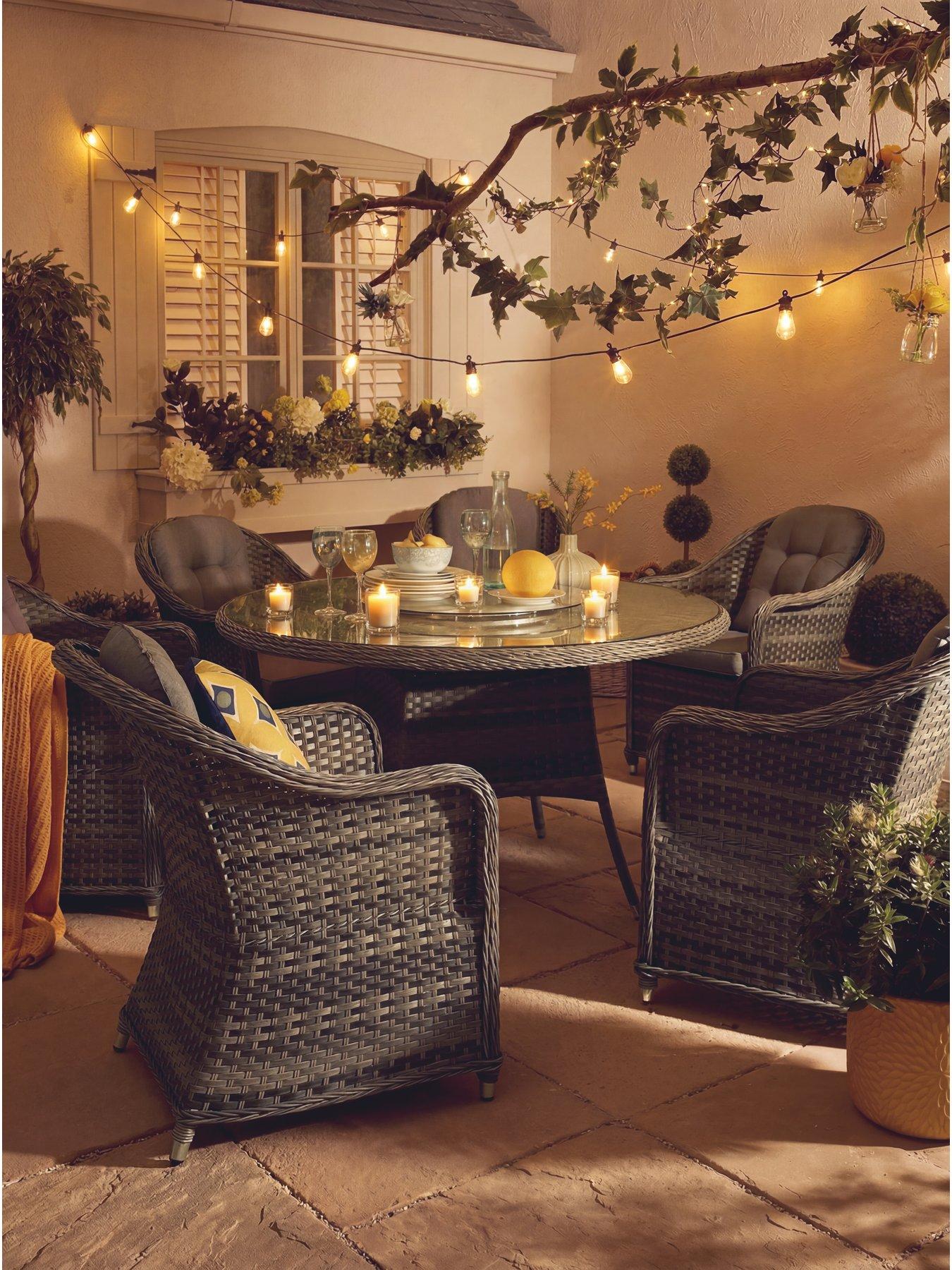 The Very Collection Florida 6-Seater Dining Set with Lazy Susan