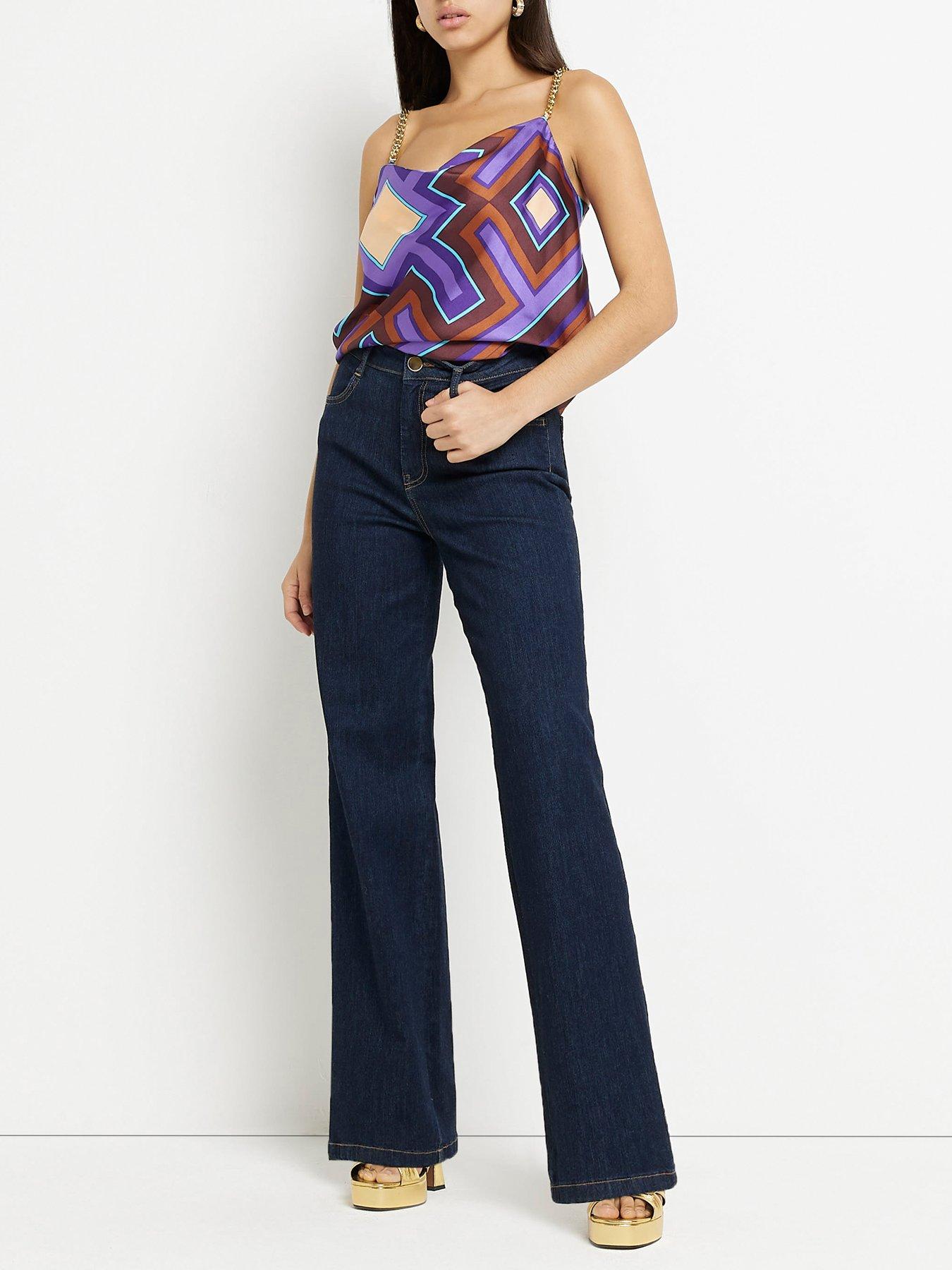  image of river-island-cowl-neck-trim-cami-purple