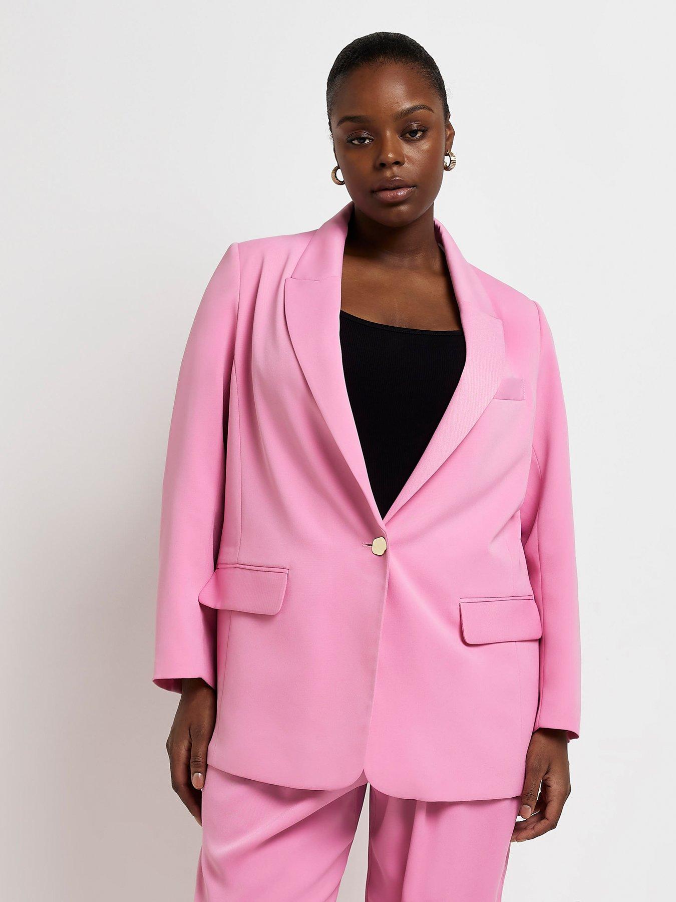 Pink blazer best sale river island