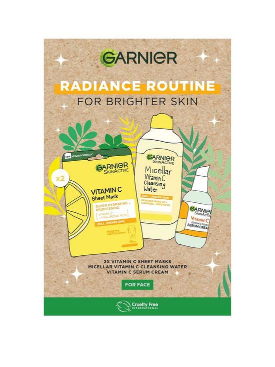 front image of garnier-radiance-routine-gift-set--vitamin-c-skincare-regime