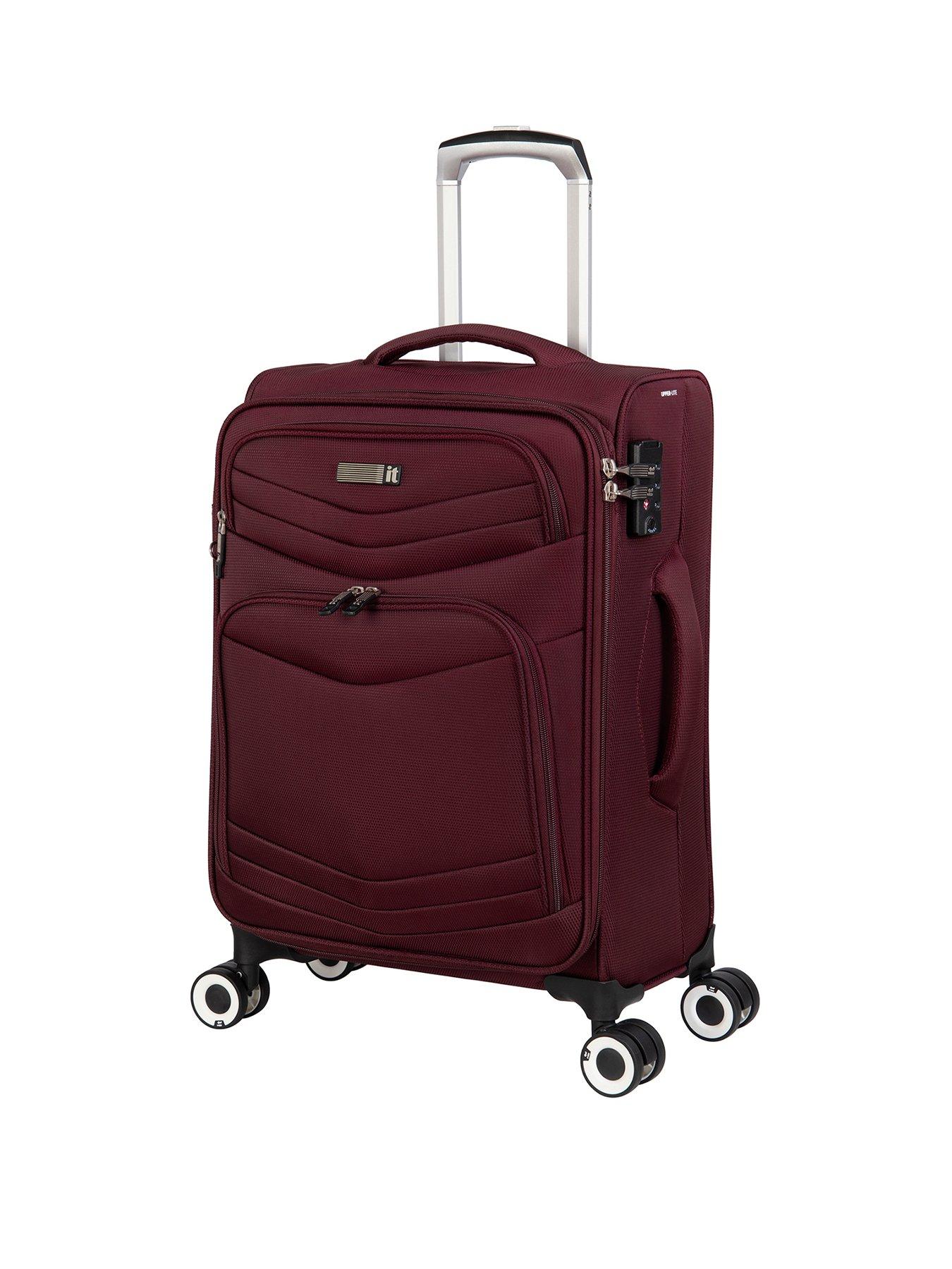 it Luggage Intrepid Dark Red Cabin Soft 8 Wheel Suitcase
