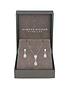  image of simply-silver-gift-boxed-sterling-silver-925-cubic-zirconia-pear-drop-jewellery-set
