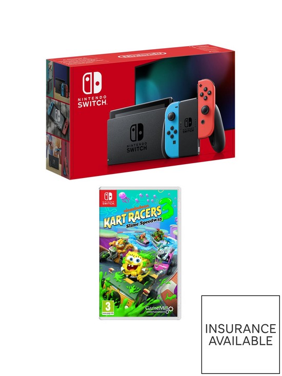 front image of nintendo-switch-neon-console-11-amp-nick-kart-racers-3