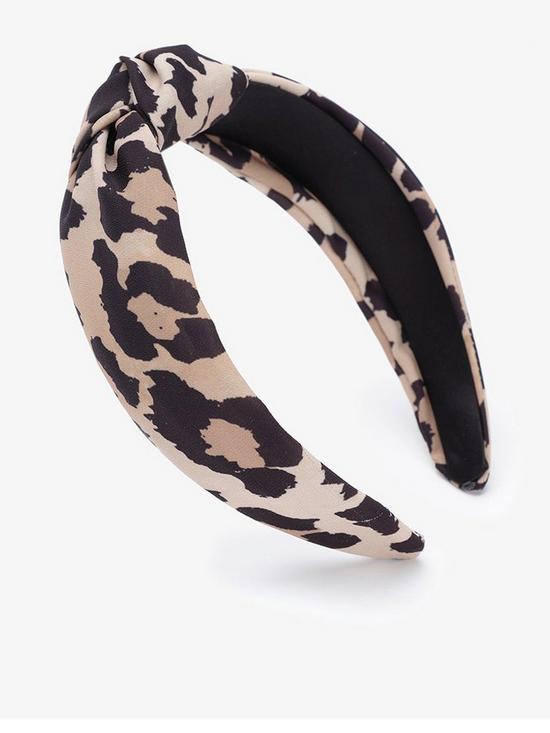 front image of mint-velvet-collette-animal-knot-headband