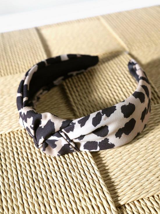 back image of mint-velvet-collette-animal-knot-headband