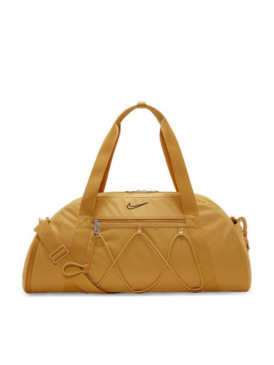 front image of nike-one-duffel-bag-gold