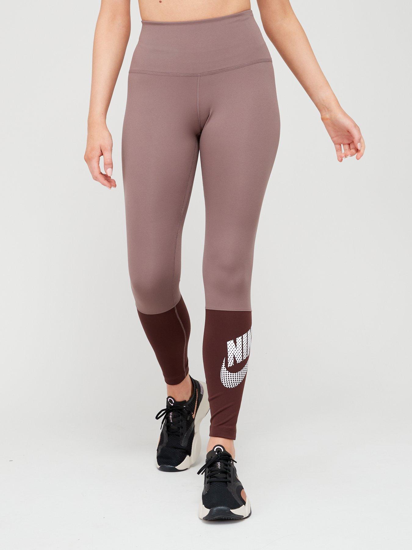 Nike Dri-FIT The One Mid Rise Leggings - Grey/White