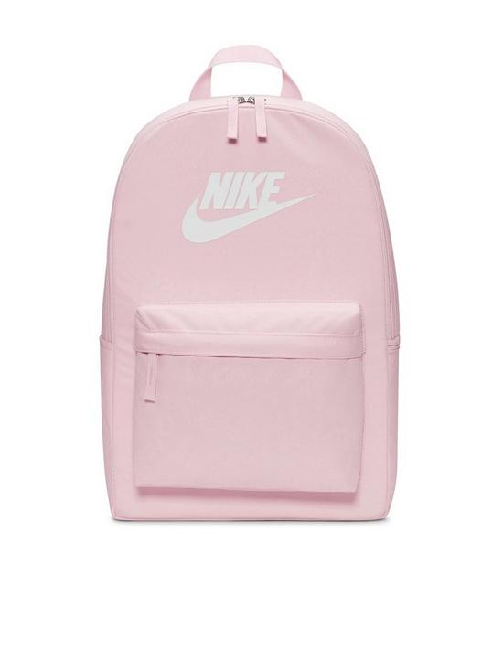 front image of nike-heritage-backpack-pink