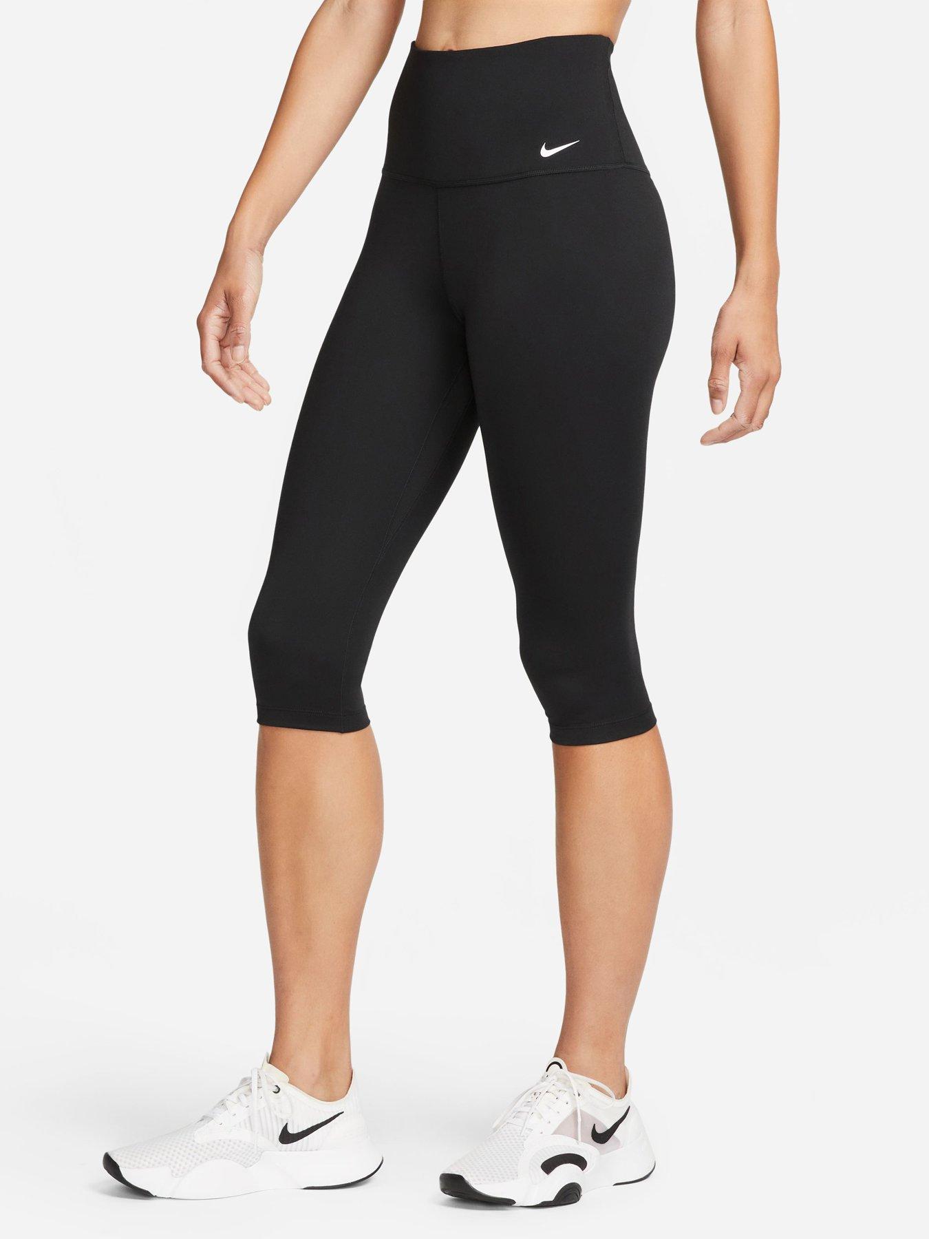 Nike Women's The One Df Crop Legging - BLACK/WHITE