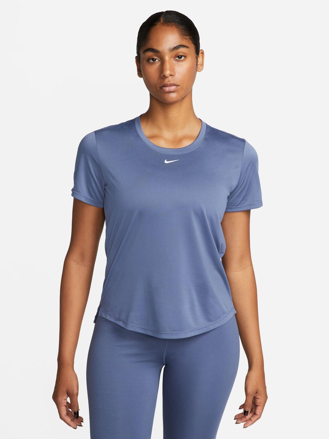 Energy Tie Side Short Sleeve Yoga Top - Blue