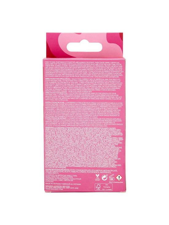 stillFront image of nails-inc-give-me-a-swirl-pink-swirl-artificial-nails--nbsppack-of-24