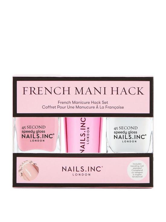 front image of nails-inc-french-mani-hack-nail-polish-duo