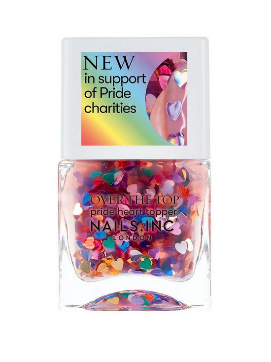 front image of nails-inc-pride-heart-chunky-glitter-topper