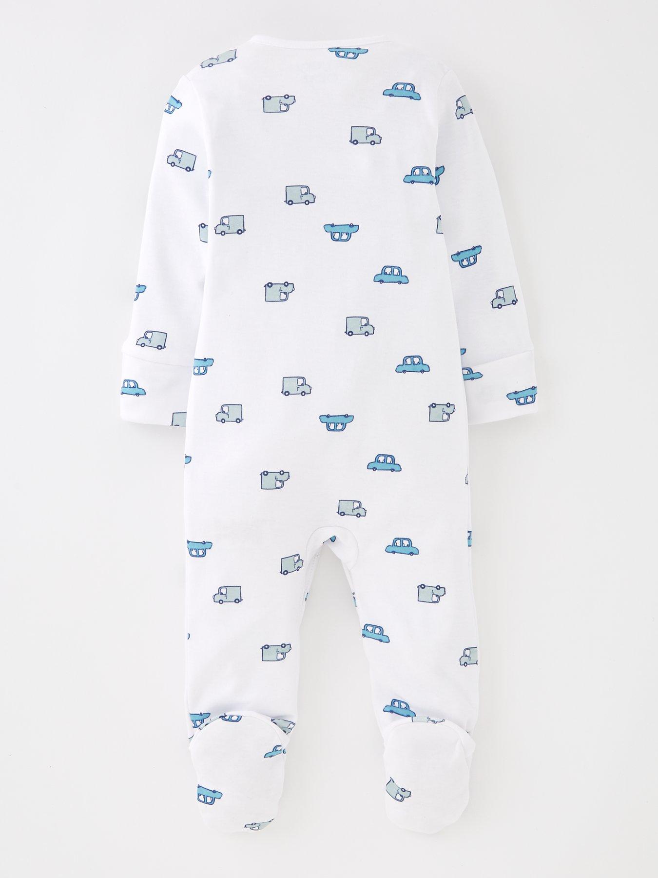 Image 3 of 5 of The Very Collection Baby Boys&nbsp;3 Pack Sleepsuits - Blue