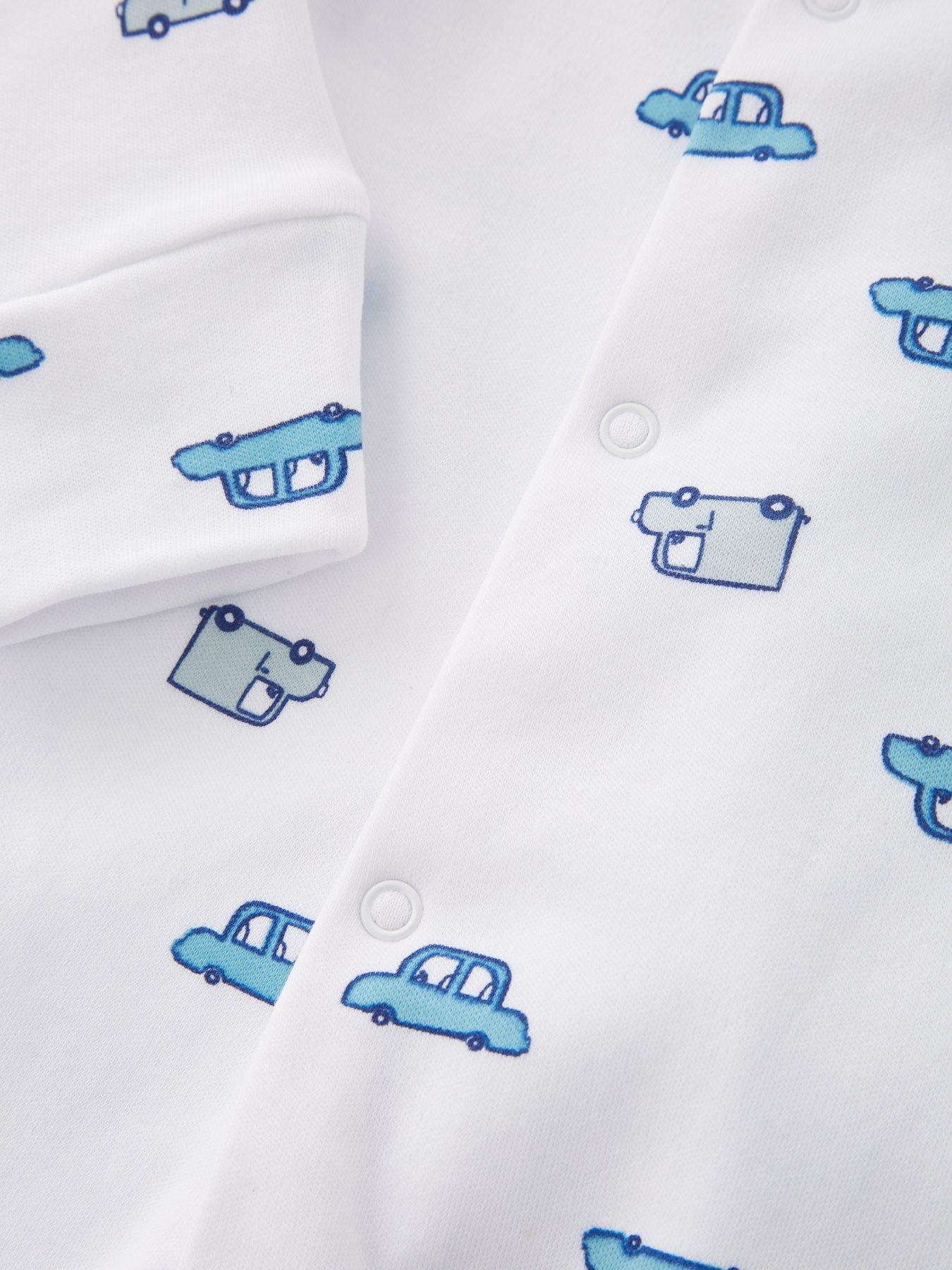 Image 5 of 5 of The Very Collection Baby Boys&nbsp;3 Pack Sleepsuits - Blue