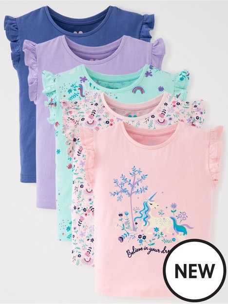 mini-v-by-very-girls-5-pack-ss-unicorn-t-shirts