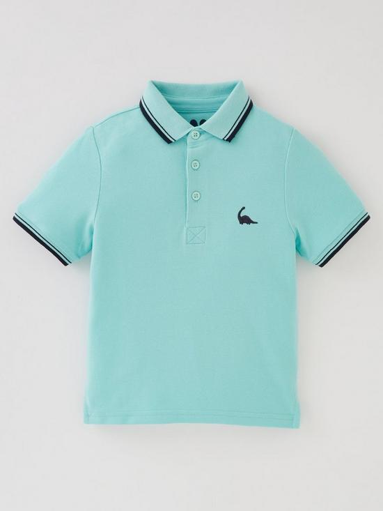 front image of mini-v-by-very-boys-turquoise-polo-shirt