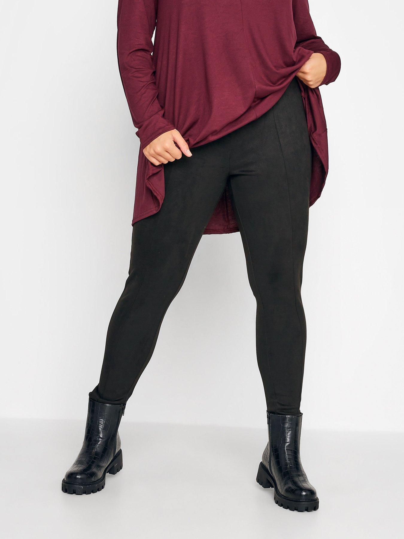 Image 1 of 2 of Yours Scuba Suede Legging Black