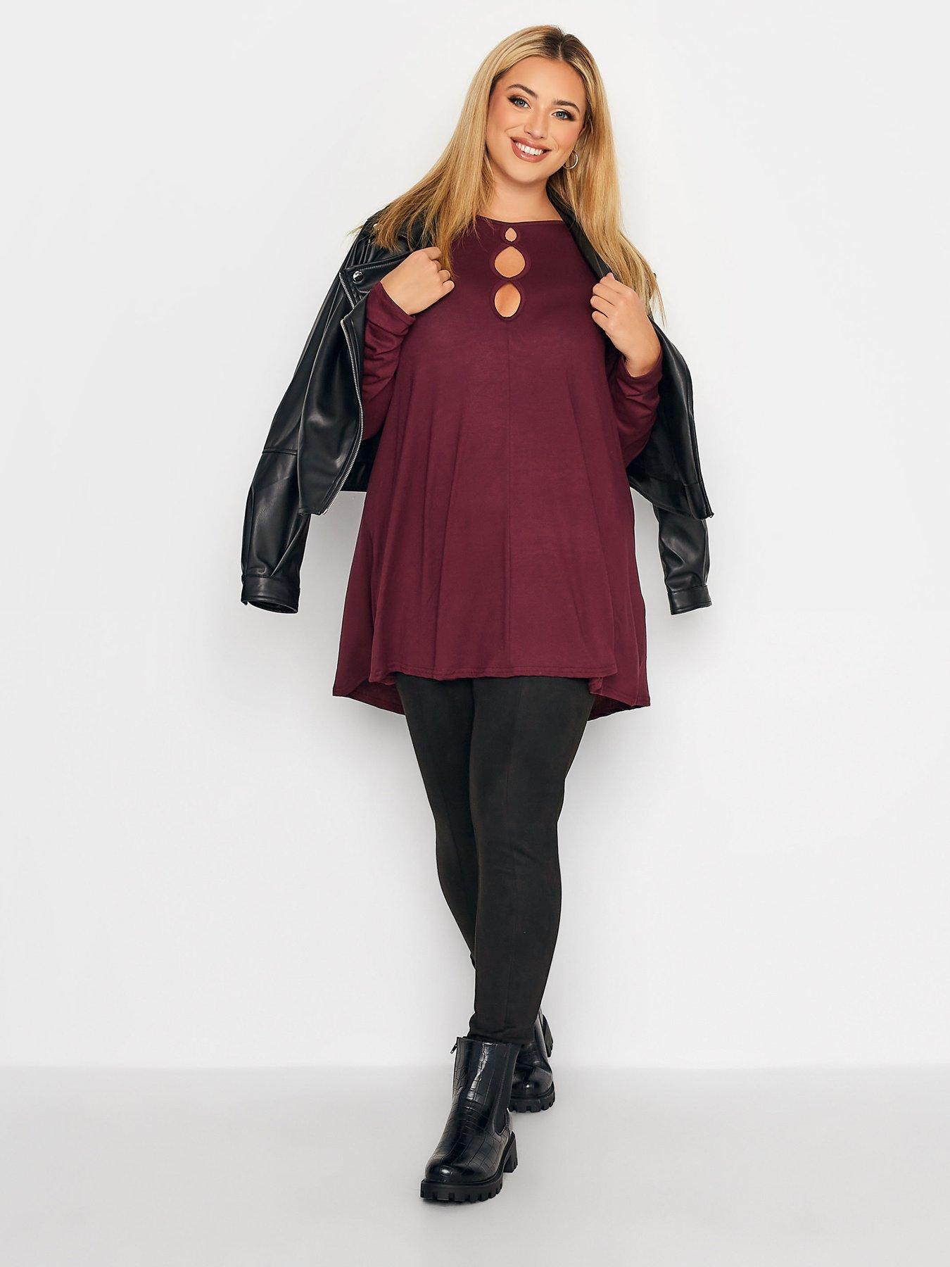 Image 2 of 2 of Yours Scuba Suede Legging Black