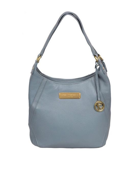 front image of pure-luxuries-london-pure-luxuries-abigail-blue-cloud-leather-shoulder-bag