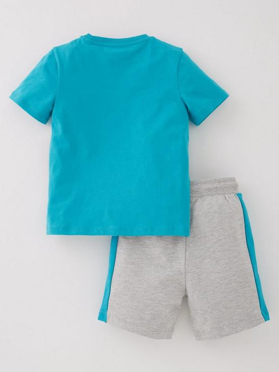 back image of mini-v-by-very-boys-foil-print-dino-t-shirtnbspand-short-set-multinbsp